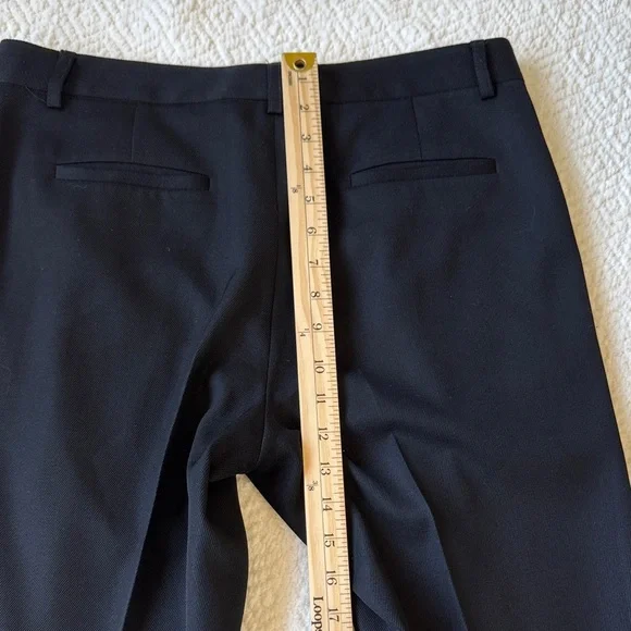 Theory Women's Wool Black Straight Leg Pants Size 6 - Picture 12 of 13